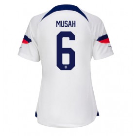 Damen Fußballbekleidung Vereinigte Staaten Yunus Musah #6 Heimtrikot WM 2022 Kurzarm